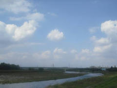 多摩川の風景