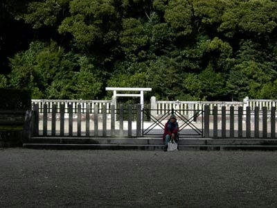 何処も同じ柵と鳥居