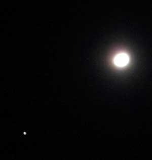 月と木星……
