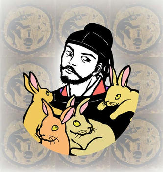 オジサンとカワイイ兎たち……