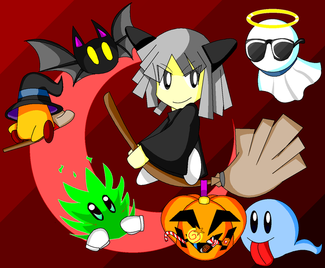 星のカービィハロウィンイラスト