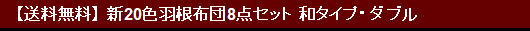 【送料無料】 新20色羽根布団8点セット 和タイプ・ダブル