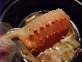 かにぞうすい準備中