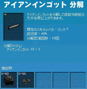 精錬の余りモノ