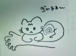 腕に乗る猫