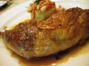 皮ぱりぱりジューシーお肉