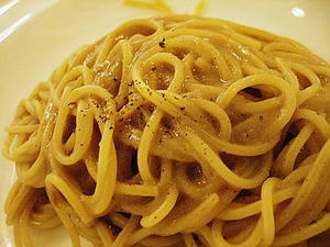 ポルチーニソースのパスタ