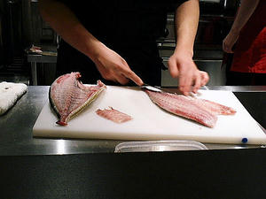 魚は鯵。
