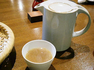 蕎麦湯。