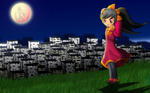 アシュリーと夜景