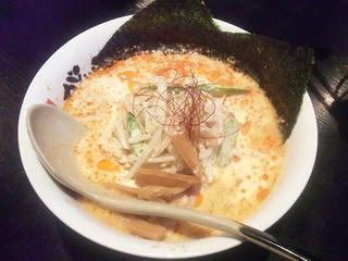 130104_1244_麺匠がむしゃら・特性マヨ塩ダレ「ピリ辛スタミナ味噌」（駒ヶ根市）