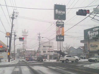 130219_0742_駒ヶ根市内北町交差点付近の様子（駒ヶ根市）