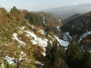 131116_1305_なべくら大橋の紅葉（飯山市）