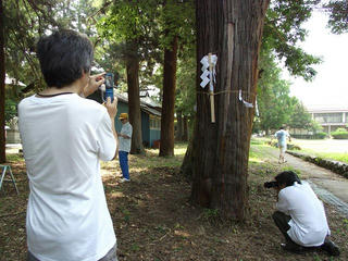 140726_1042_善光寺御開帳回向柱「斧入れ式」（長野市松代町）