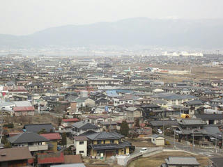 150314_1043_城山福寿草公園から望む諏訪湖（諏訪市）