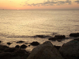 150921_1757_道の駅すず塩田村から望む夕陽（石川県珠洲市）