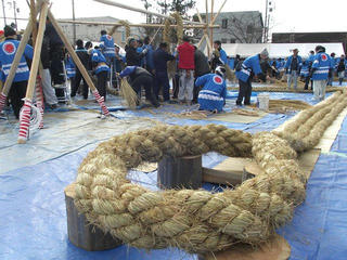 160312_0928_2_下諏訪町四王区の綱打ち（下諏訪町）