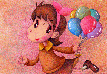 Girl who has balloon