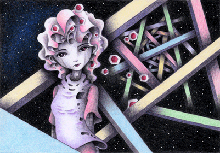 Science fiction art - 「Girl in different star」
