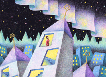 Fantasy picture - 「Aurora city」