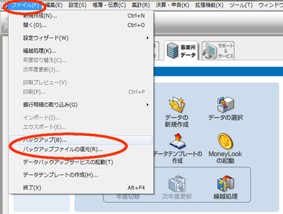 バックアップ青色申告