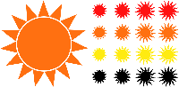 太陽のイラストのサンプル