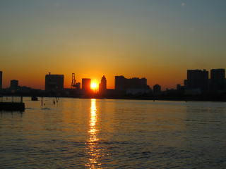 夕日がまぶしいぜ～