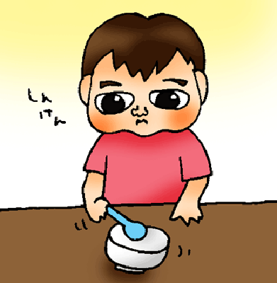 スプーンで食べるのよ。