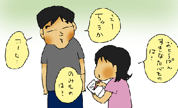 聞き取り中