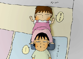 ありえない寝相