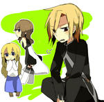 ちこさんが描いた実姫・シリュウ・サネヒメです