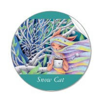 Fairy tale illustration - Snow Cat