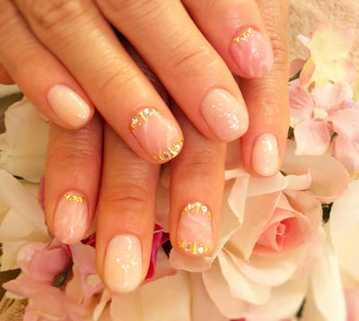 シンデレラ城 天然石ネイル 香川県丸亀市ネイルサロン Cotton Nail Marugame コットンネイル