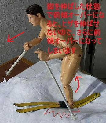 前傾オーバーで脚を伸ばした場合