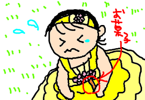 必笑だんご剣、ならぬ鉄入りビスケット。