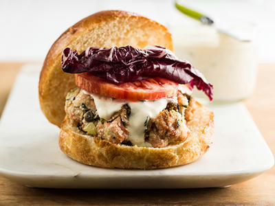 Fresh Salmon Burgers with Tarragon Mayonnaise