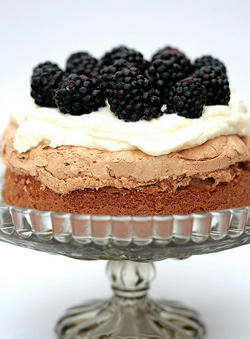 Blackberry Meringue Cake