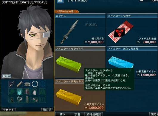 ノクタンの目