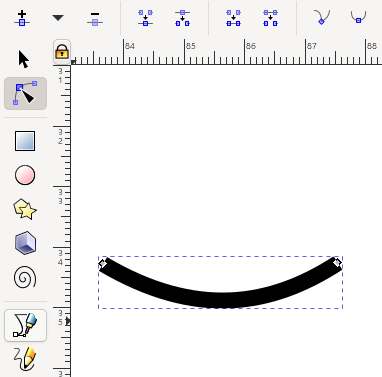 ペンツールで線を描き、ノードツールで形を整える