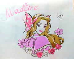 ディズニープリンセス風に嫁を描く ミドラミドル