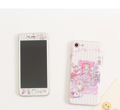 iphone8 7/6s カバー不思議の国のアリス液晶保護フィルム付きセット8plusガラスフィルム7plusジャケット全方面守る6splusケース‎ふしぎの国のアリス人気キャラクター白ウサギディズニー白雪姫プリンセスiPhoneX/iPhone8/7Plusケース清楚系 ‎アリス ディズニー不思議の国のアリスかわいい