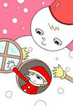 雪だるまとサンタクロース