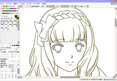 ｺﾞｽﾛﾘ娘線画～♪