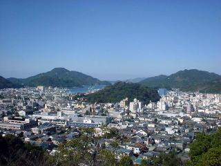 愛宕公園から見る宇和島市内