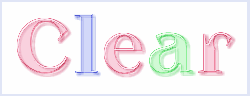 クリアプラスチック文字