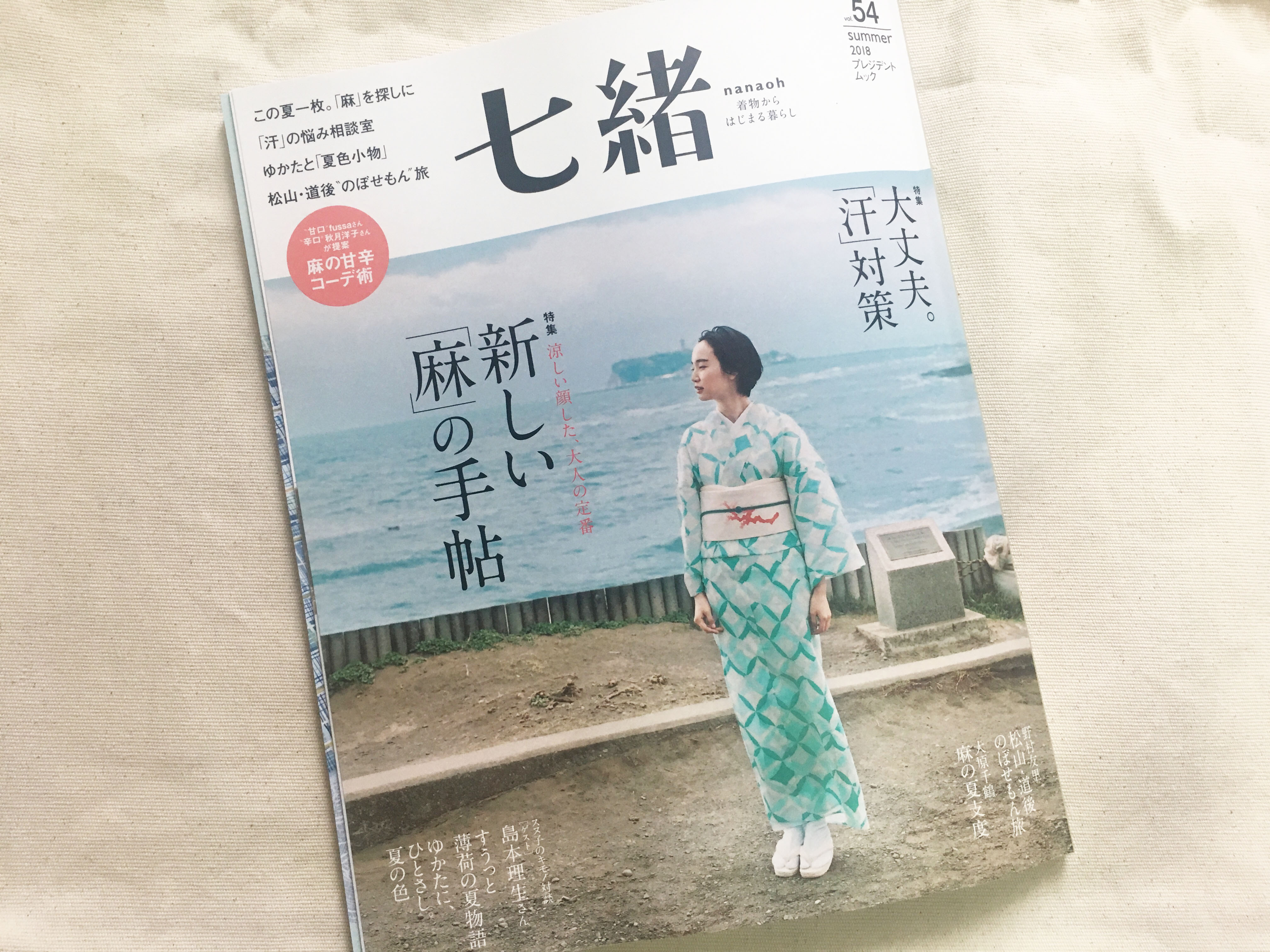 七緒 Vol 54 特集 新しい 麻 の手帖 中扉 いしいりえ Sketchbook