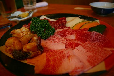 但馬牛はまださんのお肉盛り合わせ