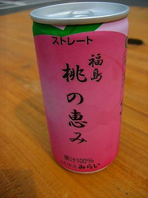 安達太良SAで飲んだ桃のジュース