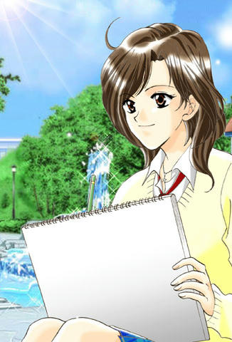 お絵描き中の桜子さん♪