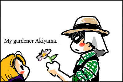 my gardener akiyama with flower